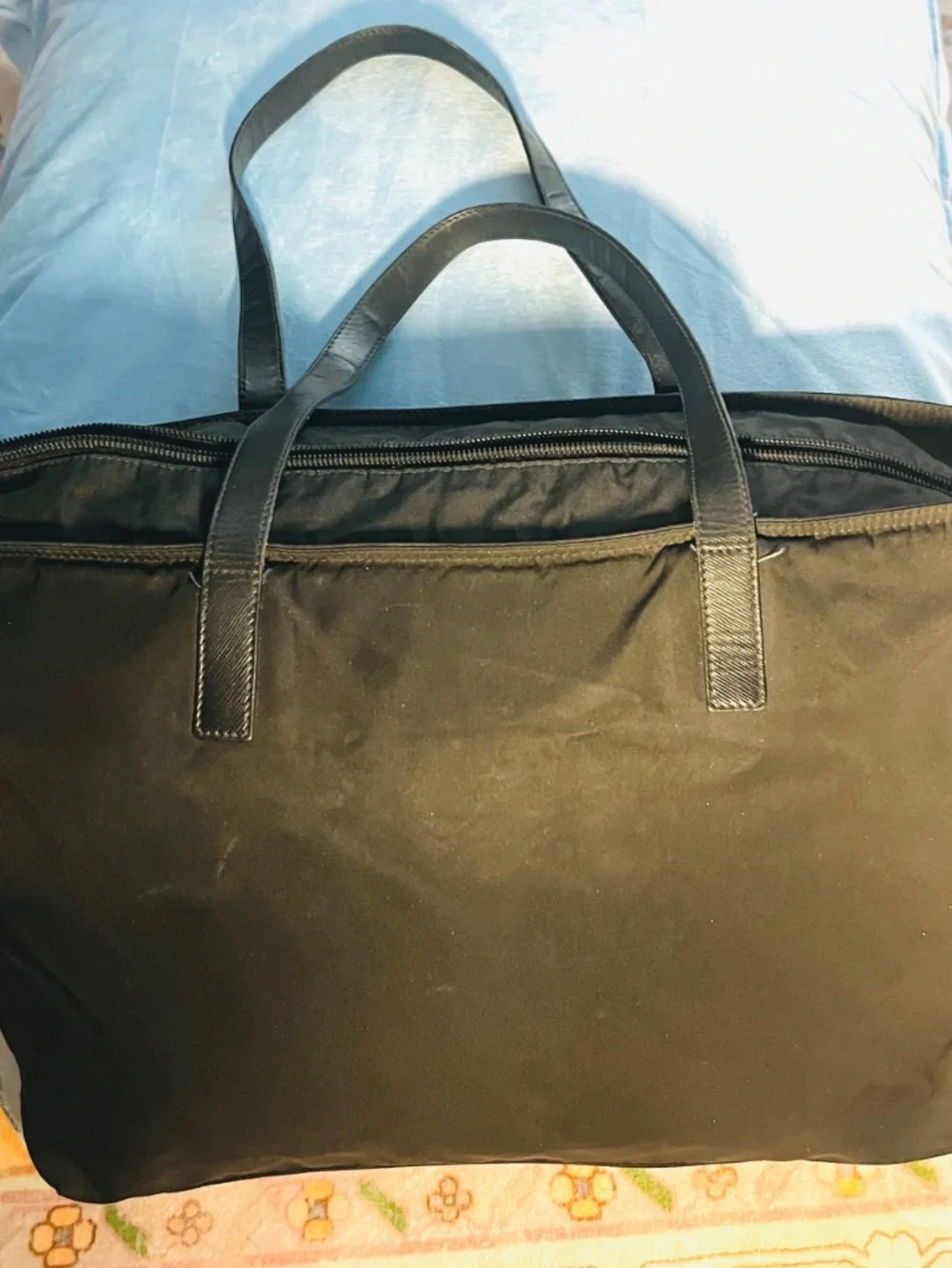 Vintage authentic black Prada tote bag